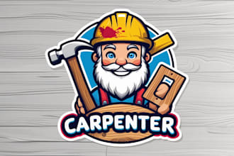 do modern carpenter logo with free revisions and vector file