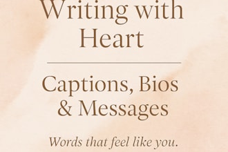 help you write with heart for bios captions or messages