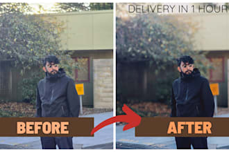 do photo retouching, background removed, colour grading