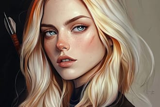 draw anime, realistic portrait or dnd character