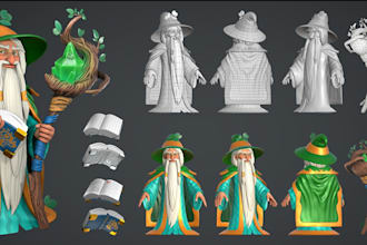 do stylized 3d mascot model,mid poly character model, cute chibi rig, animate3d