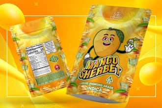 design weed packaging, mylar bags and die cuts