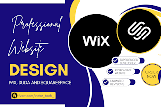 design website on wix, duda, or squarespace