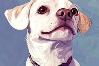 design a custom disney pet portrait illustration