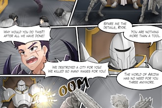 draw your comic, manga and webtoon pages illustration
