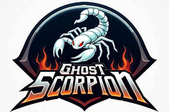 make an amazing ghost scorpion mascot logo  in very short time