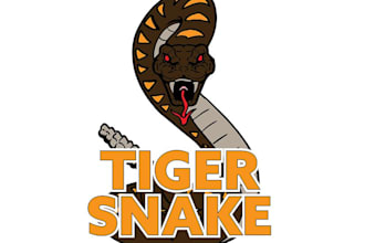 create a professional snake logo with primary file
