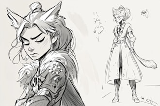 draw sketches with your character