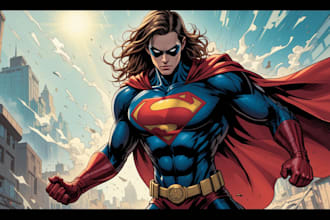 drawing your favorite superhero character and comic