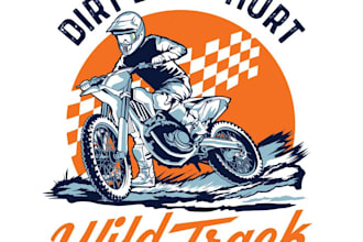design vintage original dirt bike logo
