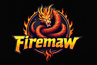 make an amazing firemaw hydra mascot logo  in 12 hours