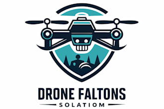 do professional modern drone logo