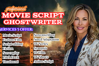 ghostwrite movie script, screenplay, feature film, screenwriting, script editing