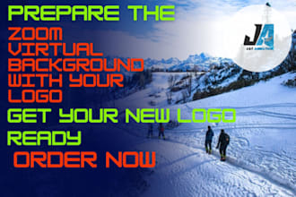 design your logo and professional zoom virtual background