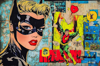 draw you as an amazing hero in pop art or comic style