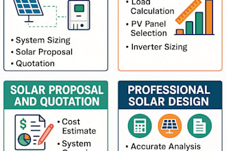 do load calculation, system sizing, solar proposal and quotation