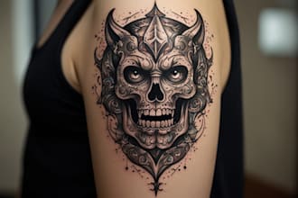 create awesome old school tattoo style design
