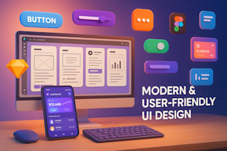 design modern and user friendly UI for your mobile or web app in figma