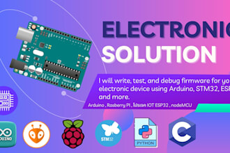 develop custom firmware for arduino, stm32, esp32