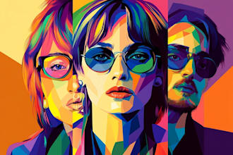 draw an awesome wpap pop art portrait style