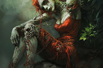 do fantasy, dnd, horror digital art with your character for you