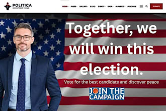 design a professional campaign website for your political party