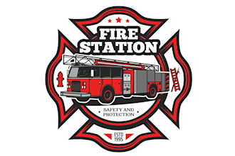 create your creative firefighter logo