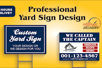 design roll up banners, standees, and yard signs with fast delivery