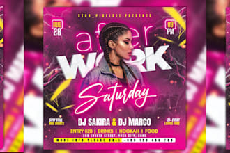 design pro flyers for parties, concerts, pool and beach and club events