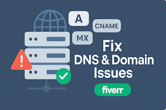 fix dns and domain pointing issues professionally