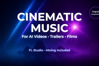 compose cinematic background music for ai videos, trailers and films