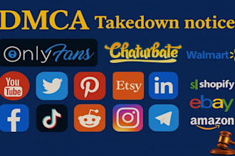 remove harassing defaming infringing fb,tiktok,google,youtube,whatsapp,ebay dmca