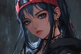 create beautiful anime art illustration