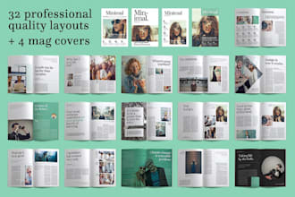 design a professional magazine layout, flyer, newsletter and catalog design
