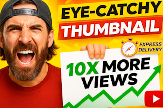 design attractive clickbait youtube thumbnail within 2 hours