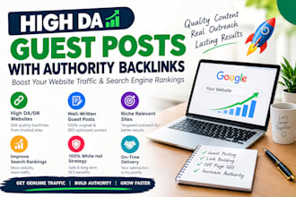high da guest posts with authority backlinks, guest post service blog writing