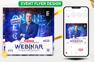 design a professional party or event flyer, postcard
