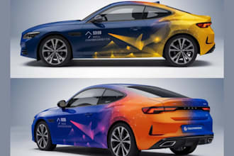 do 3d car wrap design, van wrap, food truck wrap, boat wrap, 3d car design
