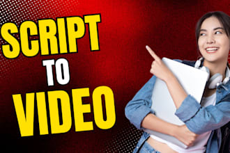 create a video using stock footages with your script