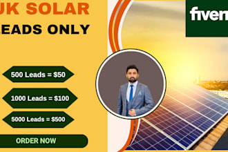 provide you solar leads for united kingdom