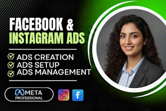 set up facebook ads and instagram ads plus management