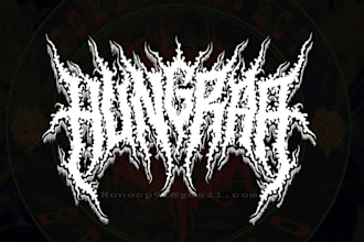 design death metal logo, slamming,gore grind,black metal