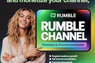 organic rumble promotion, rumble channel, rumble views, rumble video promotion