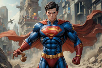 make a superhero character art