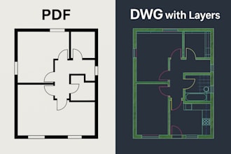 convert architectural PDF drawings into editable autocad dwg files