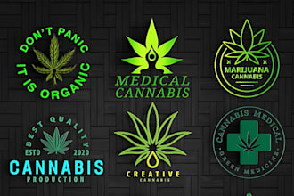 design modern cannabis, cbd, weed, marijuana and cannabis logo