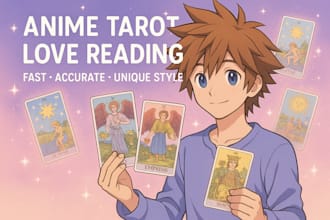 fast and accurate anime style tarot love reading unique, insightful and personal