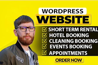 create hotel, short term rental and cleaning booking wordpress website