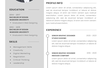 design a professional and modern resume
