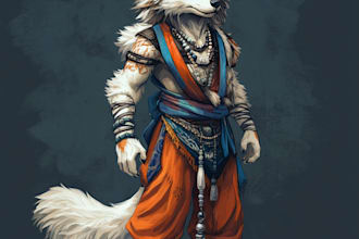 draw your furry character, fursona in my art style